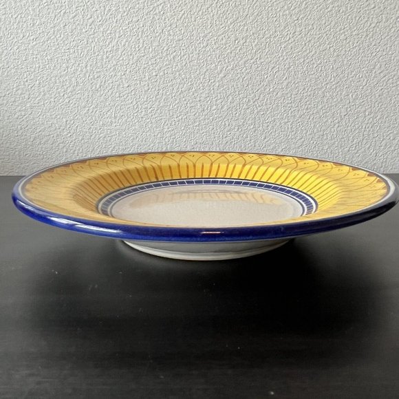 Vintage Corso de'Fiori Italian Sunflower Pottery Bowl 10" Rimmed - Picture 2 of 6